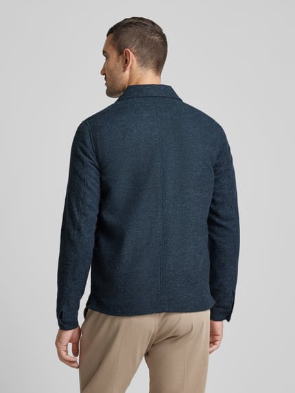 JACK & JONES Premium Hemdjacke mit Knopfleiste Modell 'WINTER' Dunkelblau 5