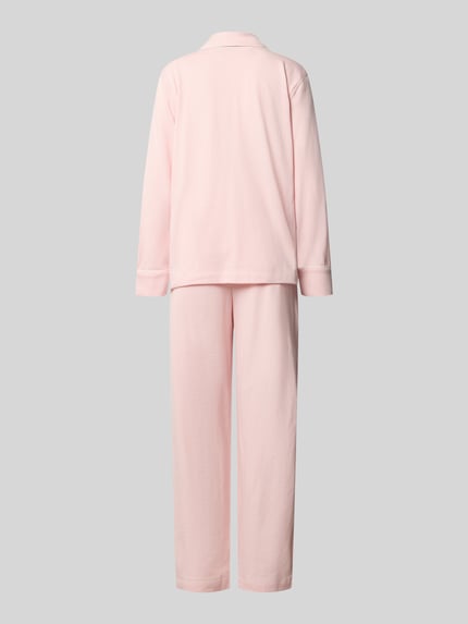 Lauren Ralph Lauren Regular Fit Pyjama-Set aus reiner Baumwolle Rosa 3