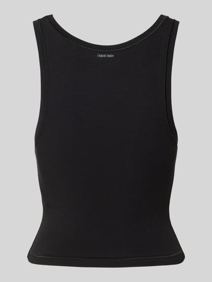 ORGANIC BASICS Top o kroju slim fit z dodatkiem bawełny Czarny 3