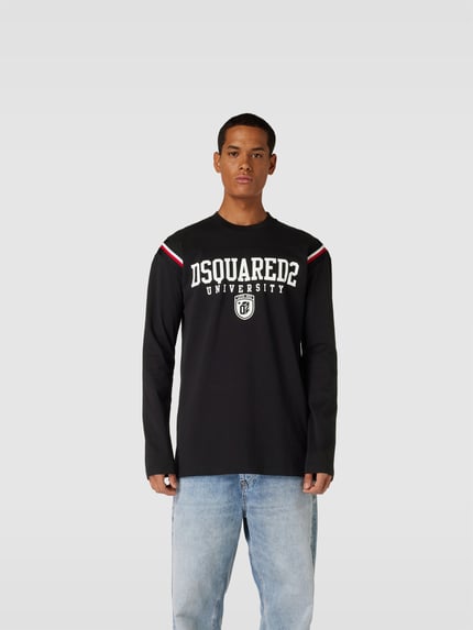 Dsquared2 T-shirt met labelprint Zwart - 4