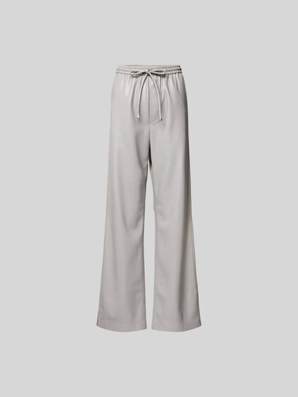 Nanushka relaxed fit stoffen broek in leerlook Lichtgrijs - 2