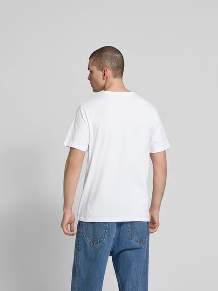 Wood Wood Regular Fit T-Shirt aus reiner Baumwolle Modell 'ACE' Weiss 5