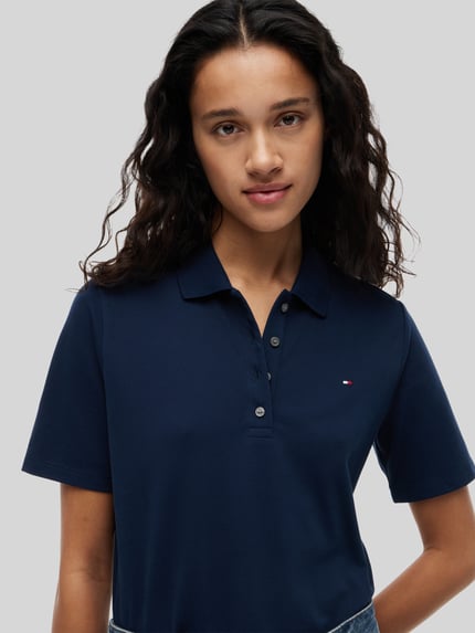 Tommy Hilfiger Regular Fit Poloshirts aus Baumwoll-Mix Marine 3