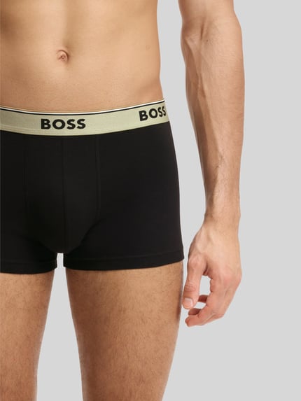 BOSS Obcisłe bokserki z mieszanka bawełny w zestaw 3 szt. Czarny 2