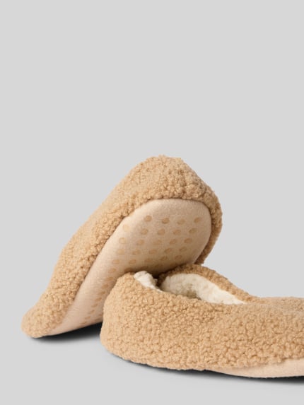 Jake*s Casual Hausschuhe mit weicher Fleecefütterung Beige 2