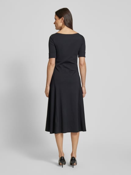 Lauren Ralph Lauren Midi-jurk met boothals, model 'MUNZIE' Zwart - 5