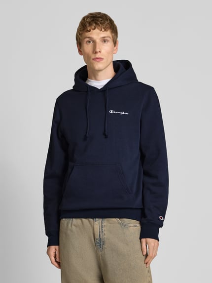 Champion Hoodie met labelstitching Marineblauw - 4