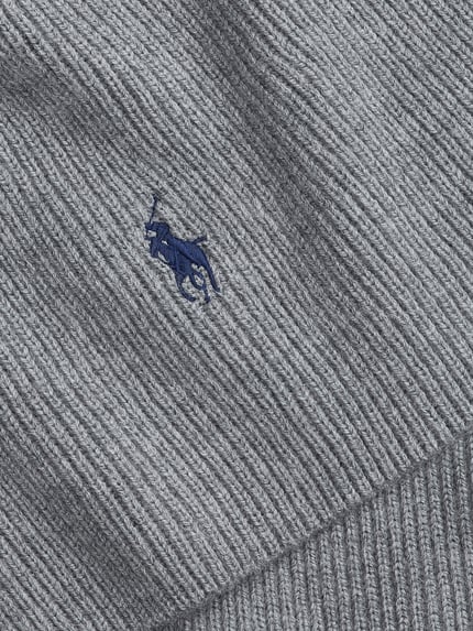Polo Ralph Lauren Schal aus reiner Wolle mit Logo-Stitching Silber 2