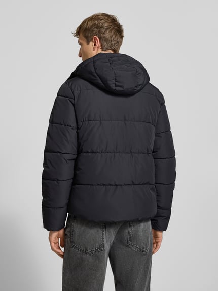 Superdry Kurtka pikowana z kapturem i zamkiem błyskawicznym Czarny 5