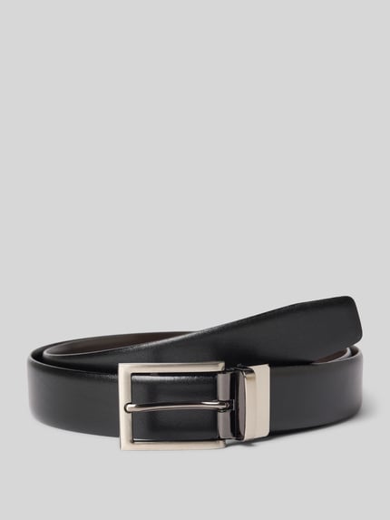 Christian Berg Men Ledergürtel mit Wendefunktion Black 1