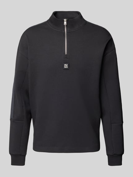 HUGO Relaxed Fit Sweatshirt aus Baumwoll-Mix Modell 'DANOVOTOP' Black 2