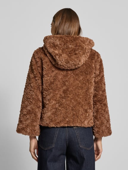 monari Jacke aus Kunstfell mit Kapuze Cognac 5