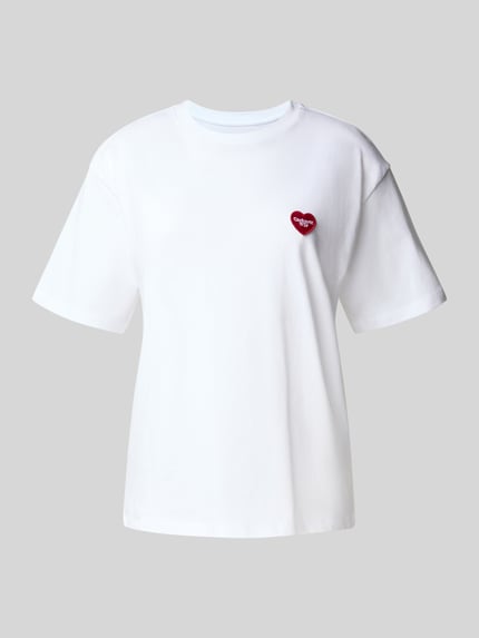 Carhartt Work In Progress T-Shirt mit Label-Badge Modell 'Heart II Hartt' Weiss 2