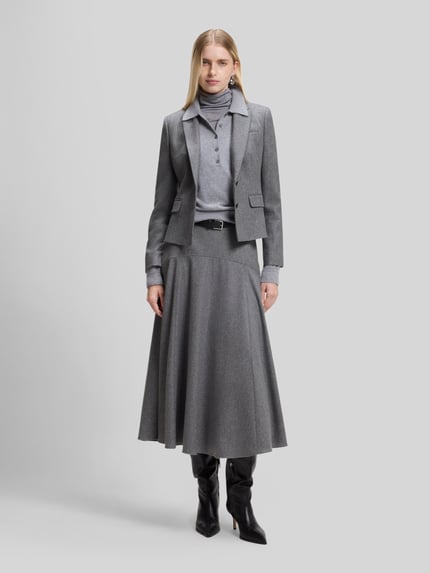 BOSS Regular Fit Kurzblazer aus Wolle mit Label-Detail Hellgrau 1