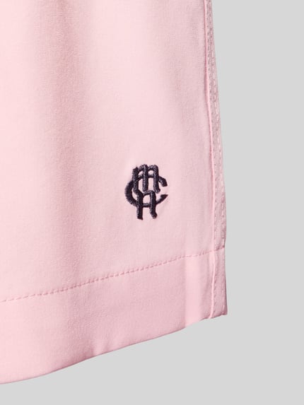 Produktfoto, Badehose mit elastischem Bund und Tunnelzug von MCNEAL in Rosa, Material-Mix mit Stretch-Anteil, Regular-Fit, Detailaufnahme