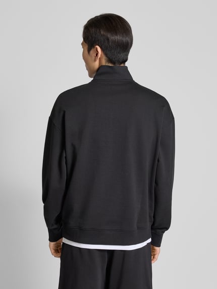 HUGO Sweatshirt met labelprint, model 'Durty' Zwart - 5
