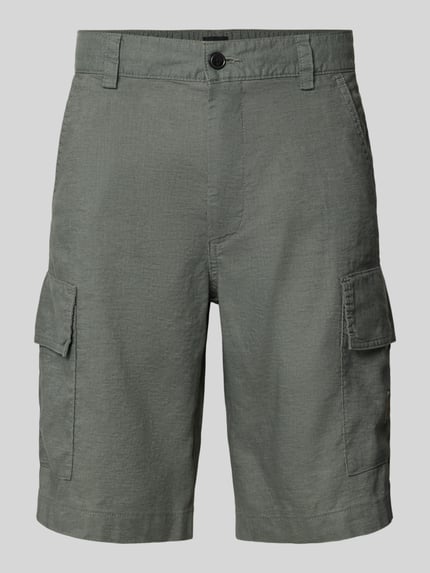 Szorty cargo o kroju relaxed fit z mieszanki lnu model 'SISLA-CARGO-S1' Shop The Look MANNEQUINE