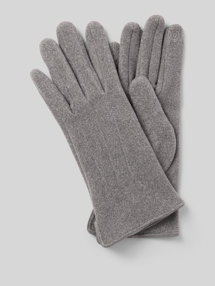 EEM Handschuhe mit weichem Fleece-Innenfutter Hellgrau Melange 1
