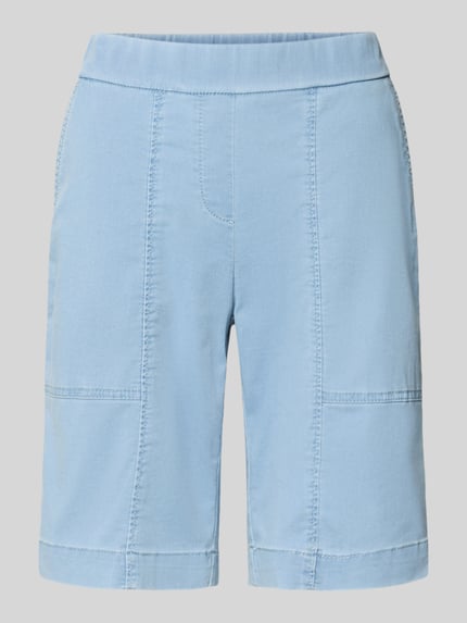 TONI straight fit korte broek met achterzakken model 'Sue' Lichtblauw - 2