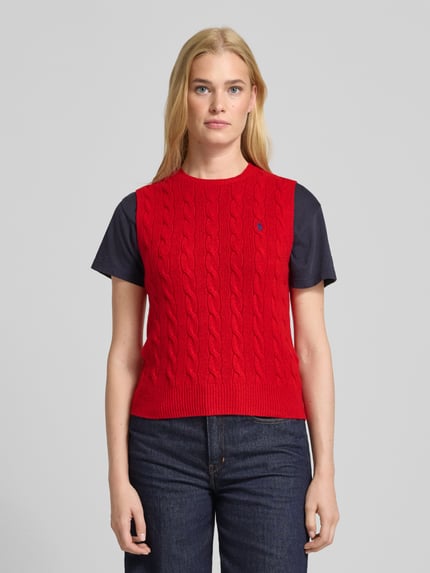 Polo Ralph Lauren Tricottop van Mix van katoen en kasjmier Rood - 4