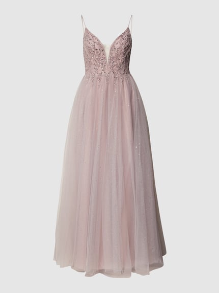 Mascara Abendkleid mit Ziersteinbesatz Rose 2