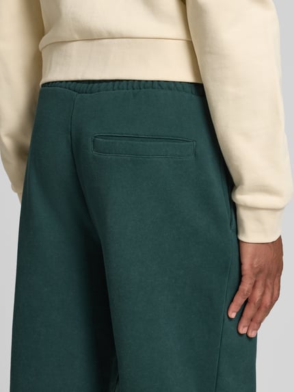 HUGO Relaxed fit sweatpants van katoenmix, model 'DELWONY' Donkergroen - 3