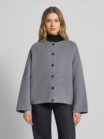 SUNCOO PARIS Kurtka o kroju loose fit z mieszanki wełny model „EDDY” Średnioszary 4