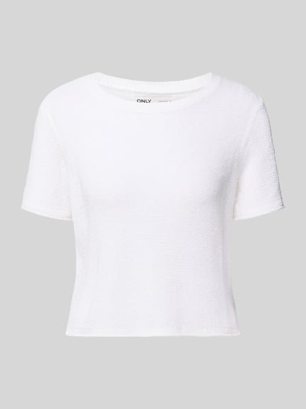 ONLY Regular Fit Strickpullover mit kurzen Ärmeln Modell 'SUNNY' Offwhite 2
