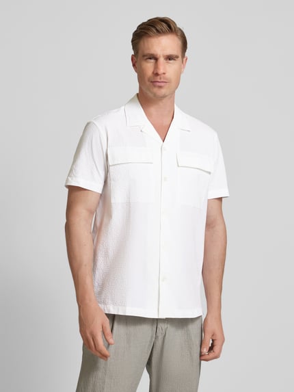 Michael Kors Relaxed Fit Freizeithemd mit Strukturmuster Weiss 4