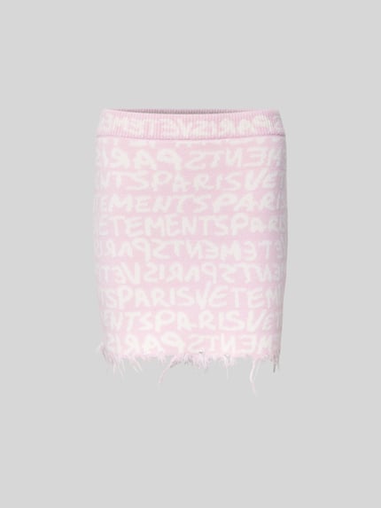 VETEMENTS minirok van pure wol Roze - 2