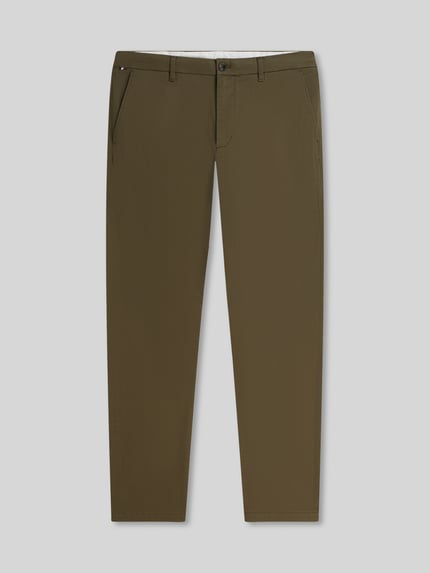 Tommy Hilfiger Chinos o kroju slim fit z mieszanki bawełny model 'BLEECKER' Khaki 2