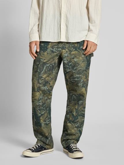 Carhartt Work In Progress Spodnie materiałowe z wpuszczanymi kieszeniami w stylu francuskim Zielony 4