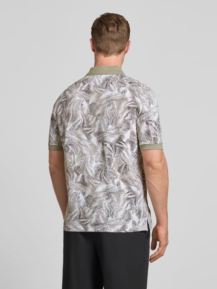 Armani Exchange regular fit poloshirt in allover-look met label-stitching Beige - 5