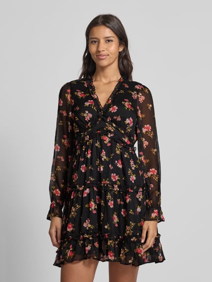 VERO MODA Tailliertes Minikleid mit Volants Modell 'SMILLA' Black 4