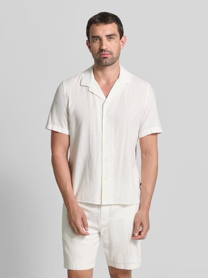 s.Oliver RED LABEL Resort Fit Freizeithemd aus reiner Baumwolle Weiss 4