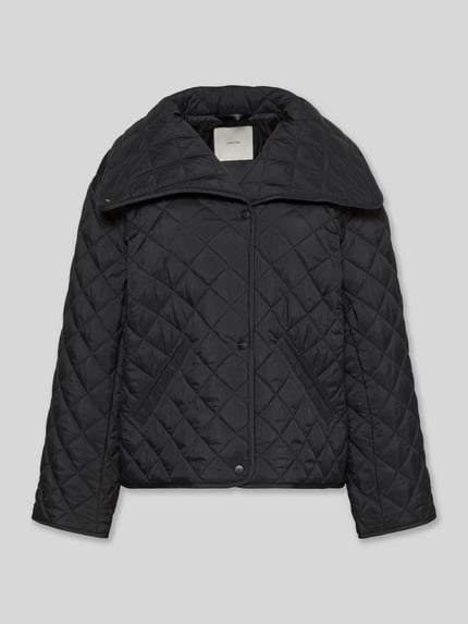 Calvin Klein Womenswear Kurtka pikowana o kroju relaxed fit z rozcięciami po bokach Czarny 2