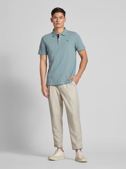 Tom Tailor Regular Fit Poloshirt mit Logo-Stitching Hellgruen 1
