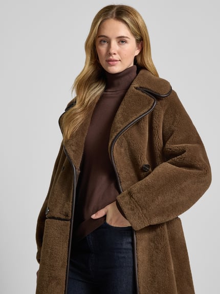 OAKWOOD Płaszcz teddy z klapami model 'TILDA' Średniobrązowy 3