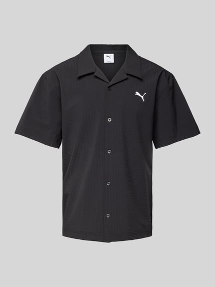 PUMA Performance Freizeithemd mit Label-Stitching Black 2