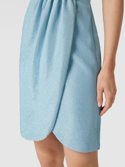 LUXUAR FASHION Cocktailjurk in wikkellook Bleu - 3