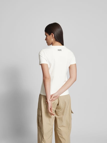 Kenzo T-shirt met labelprint Offwhite - 5