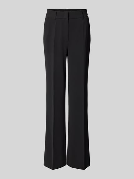 CAMBIO Regular fit stoffen broek met persplooien, model 'AMELIE GALLON' Zwart - 2