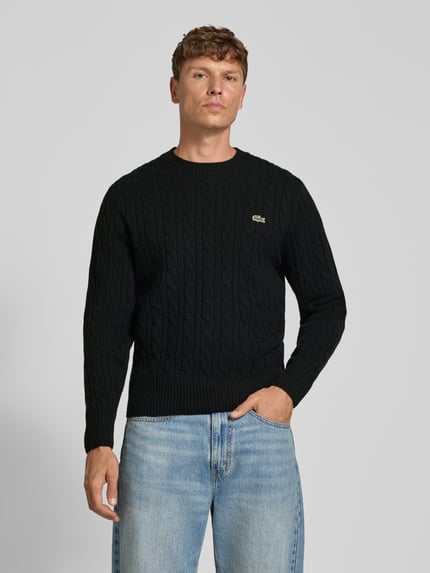 Lacoste Regular fit pullover van pure wol Donkergroen - 4