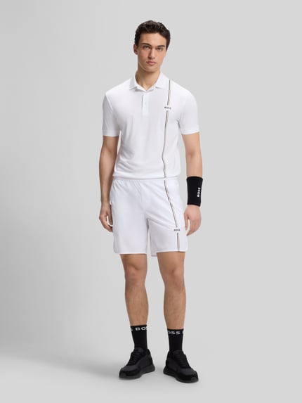 BOSS Green regular fit sportshorts met logodetails model 'SH_TOC GAME 8 INCH' Wit - 1