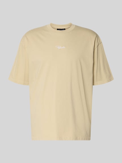 Produktfoto, Oversized T-Shirt mit 1/2-Arm Modell 'Towson' von Pegador, beige, reine Baumwolle, Rundhalsausschnitt, glatte Textur