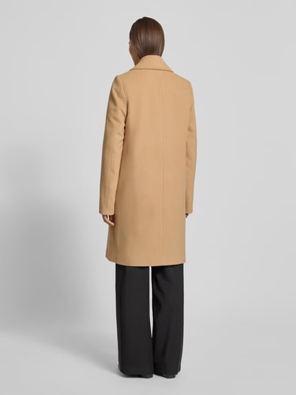 Milo Coats Krótki płaszcz z mieszanki wełny lana z wykładanym kołnierzem model ‘ISA’ Camel 5