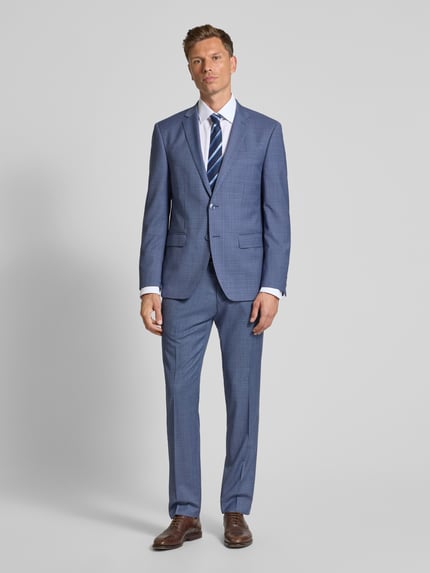 HECHTER PARIS Garnitur o kroju slim fit z marynarką zapinaną na 2 guziki Jasnoniebieski 1