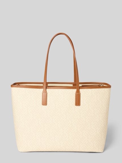 Produktfoto, Shopper met logo-detail Model 'MONOPLAY LEATHER' van Tommy Hilfiger, look: effen, leerlook, all-over motief, kunstleer