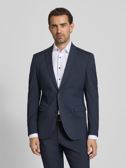 s.Oliver BLACK LABEL Slim Fit Anzugsakko mit Viskose-Anteil Dunkelblau 4