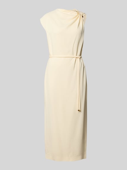 BOSS Regular Fit Freizeitkleid aus Viskose-Mix Modell 'DANNEA' Hellgelb 2
